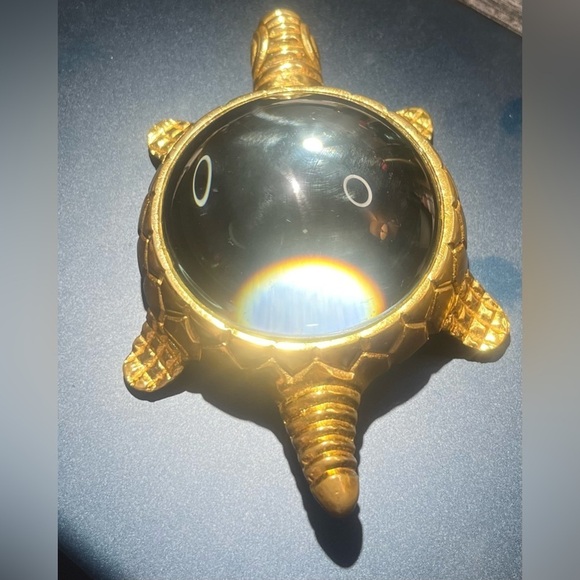 ORIGINAL LESELUPE KARTENGLAS- KARTENLUPE BRASS TURTLE BOOK MAGNIFIER - Picture 3 of 6